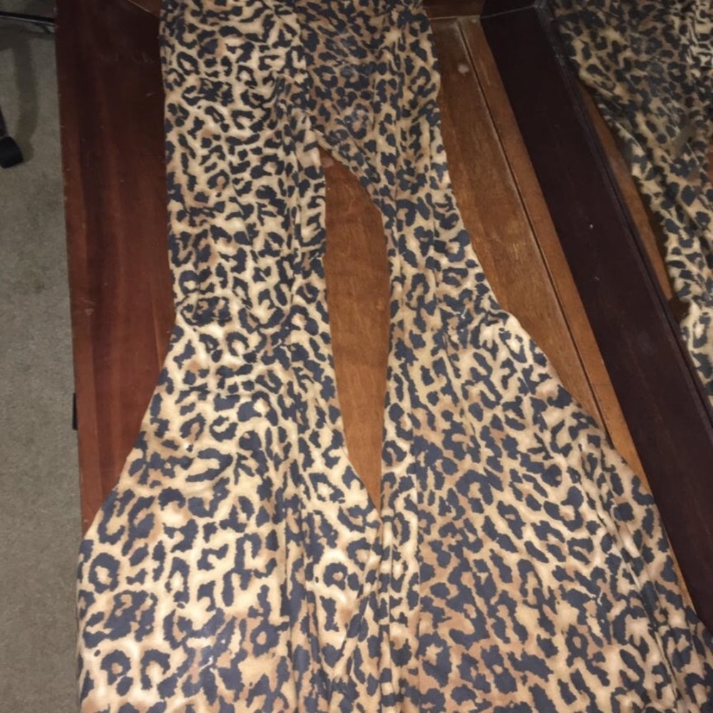 Cheetah bell bottoms